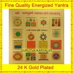 Vyapar Vruddhi Yantra Golden Colour Foil 3.5"X3.5" Size
